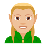🧝🏼‍♂️ Emoji Elfo Homem: Pele Morena Clara na JoyPixels 4.0.