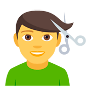 Émoji 💇‍♂️ Homme Qui Se Fait Couper Les Cheveux sur JoyPixels 4.0.