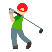 🏌🏼‍♂️ Emoji Hombre Jugando Al Golf: Tono De Piel Claro Medio en JoyPixels 4.0.