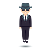 🕴🏻 Emoji Homem De Terno Levitando: Pele Clara na JoyPixels 4.0.