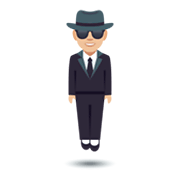 🕴🏼 Emoji Persona Trajeado Levitando: Tono De Piel Claro Medio en JoyPixels 4.0.