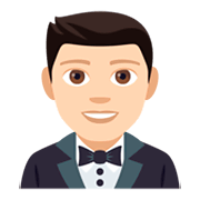 🤵🏻 Emoji Pessoa De Smoking: Pele Clara na JoyPixels 4.0.