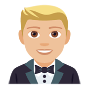 🤵🏼 Emoji Persona Con Esmoquin: Tono De Piel Claro Medio en JoyPixels 4.0.