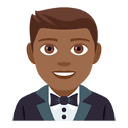 Emoji 🤵🏾 Persona In Smoking: Carnagione Abbastanza Scura su JoyPixels 4.0.