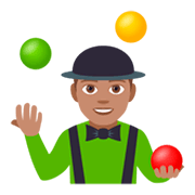 🤹🏽‍♂️ Emoji Hombre Haciendo Malabares: Tono De Piel Medio en JoyPixels 4.0.