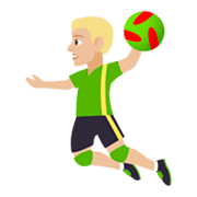 🤾🏼‍♂️ Emoji Hombre Jugando Al Balonmano: Tono De Piel Claro Medio en JoyPixels 4.0.