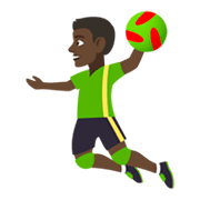 🤾🏿‍♂️ Emoji Handballspieler: dunkle Hautfarbe JoyPixels 4.0.