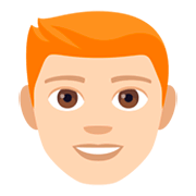 👨🏻‍🦰 Emoji Hombre: Tono De Piel Claro Y Pelo Pelirrojo en JoyPixels 4.0.