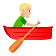 🚣🏼‍♂️ Emoji Hombre Remando En Un Bote: Tono De Piel Claro Medio en JoyPixels 4.0.