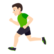 Emoji 🏃🏻‍♂️ Uomo Che Corre: Carnagione Chiara su JoyPixels 4.0.