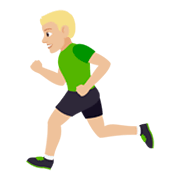 🏃🏼‍♂️ Emoji Homem Correndo: Pele Morena Clara na JoyPixels 4.0.
