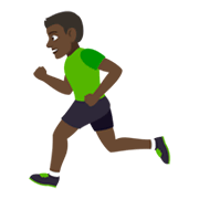 🏃🏿‍♂️ Emoji Hombre Corriendo: Tono De Piel Oscuro en JoyPixels 4.0.