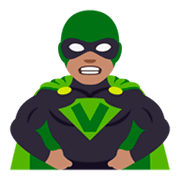 🦹🏽‍♂️ Emoji Homem Supervilão: Pele Morena na JoyPixels 4.0.