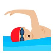 🏊🏼‍♂️ Emoji Hombre Nadando: Tono De Piel Claro Medio en JoyPixels 4.0.