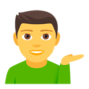 💁‍♂️ Emoji Empleado De Mostrador De Información en JoyPixels 4.0.