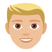 👨🏼 Emoji Hombre: Tono De Piel Claro Medio en JoyPixels 4.0.