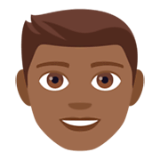 Émoji 👨🏾 Homme : Peau Mate sur JoyPixels 4.0.