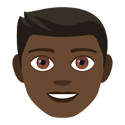 Émoji 👨🏿 Homme : Peau Foncée sur JoyPixels 4.0.