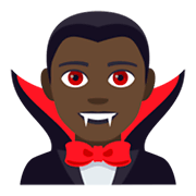 🧛🏿‍♂️ Emoji männlicher Vampir: dunkle Hautfarbe JoyPixels 4.0.