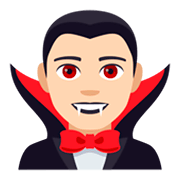 🧛🏻‍♂️ Emoji Vampiro Hombre: Tono De Piel Claro en JoyPixels 4.0.