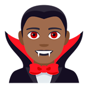 Emoji 🧛🏾‍♂️ Vampiro Uomo: Carnagione Abbastanza Scura su JoyPixels 4.0.