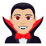 🧛🏼‍♂️ Emoji Vampiro Hombre: Tono De Piel Claro Medio en JoyPixels 4.0.
