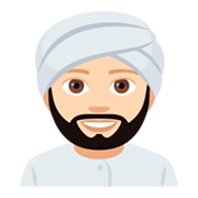 👳🏻 Emoji Persona Con Turbante: Tono De Piel Claro en JoyPixels 4.0.