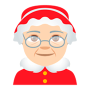 Émoji 🤶🏻 Mère Noël : Peau Claire sur JoyPixels 4.0.
