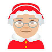 🤶🏼 Emoji Mamá Noel: Tono De Piel Claro Medio en JoyPixels 4.0.