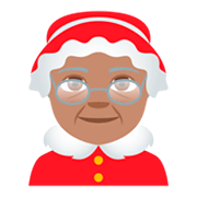 Émoji 🤶🏽 Mère Noël : Peau Légèrement Mate sur JoyPixels 4.0.