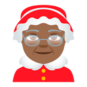 Émoji 🤶🏾 Mère Noël : Peau Mate sur JoyPixels 4.0.
