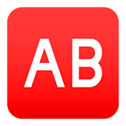 🆎 Emoji Großbuchstaben AB in rotem Quadrat JoyPixels 4.0.