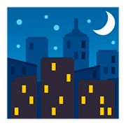 Émoji 🌃 Nuit étoilée sur JoyPixels 4.0.