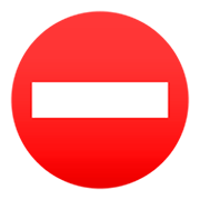 Emoji ⛔ Segnale Di Divieto Di Accesso su JoyPixels 4.0.