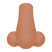 👃🏽 Emoji Nariz: Pele Morena na JoyPixels 4.0.