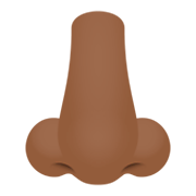 👃🏾 Emoji Nase: mitteldunkle Hautfarbe JoyPixels 4.0.