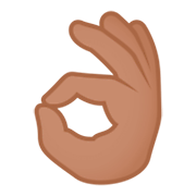 👌🏽 Emoji OK-Zeichen: mittlere Hautfarbe JoyPixels 4.0.