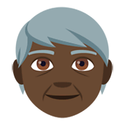 Émoji 🧓🏿 Personne âgée : Peau Foncée sur JoyPixels 4.0.