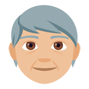 🧓🏼 Emoji älterer Erwachsener: mittelhelle Hautfarbe JoyPixels 4.0.