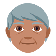 Emoji 🧓🏽 Adulto Anziano: Carnagione Olivastra su JoyPixels 4.0.