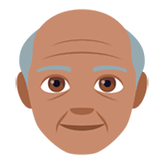Emoji 👴🏽 Uomo Anziano: Carnagione Olivastra su JoyPixels 4.0.