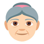 👵🏻 Emoji ältere Frau: helle Hautfarbe JoyPixels 4.0.