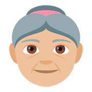 👵🏼 Emoji Idosa: Pele Morena Clara na JoyPixels 4.0.