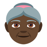 👵🏿 Emoji Anciana: Tono De Piel Oscuro en JoyPixels 4.0.