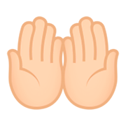Emoji 🤲🏻 Mani Unite In Alto: Carnagione Chiara su JoyPixels 4.0.