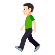 🚶🏻 Emoji Pessoa Andando: Pele Clara na JoyPixels 4.0.