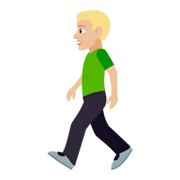 🚶🏼 Emoji Persona Caminando: Tono De Piel Claro Medio en JoyPixels 4.0.