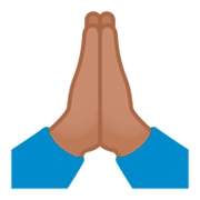 🙏🏽 Emoji Manos En Oración: Tono De Piel Medio en JoyPixels 4.0.