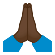 🙏🏿 Emoji Manos En Oración: Tono De Piel Oscuro en JoyPixels 4.0.