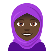 Emoji 🧕🏿 Donna Con Velo: Carnagione Scura su JoyPixels 4.0.